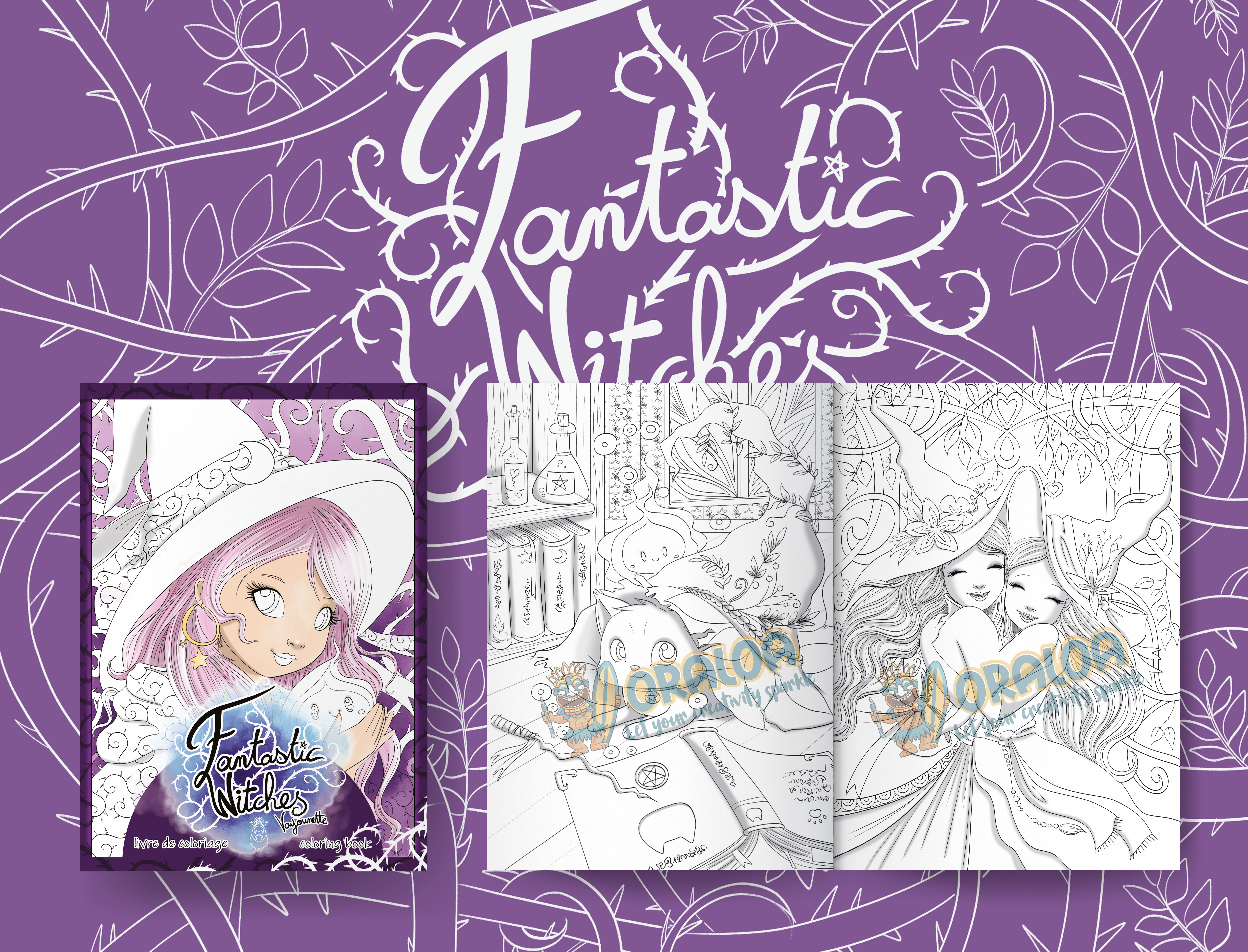 Livre de coloriage Vayounette Fantastic Witches