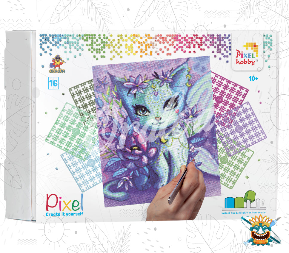 Pixel Hobby Oraloa - Gato Flor