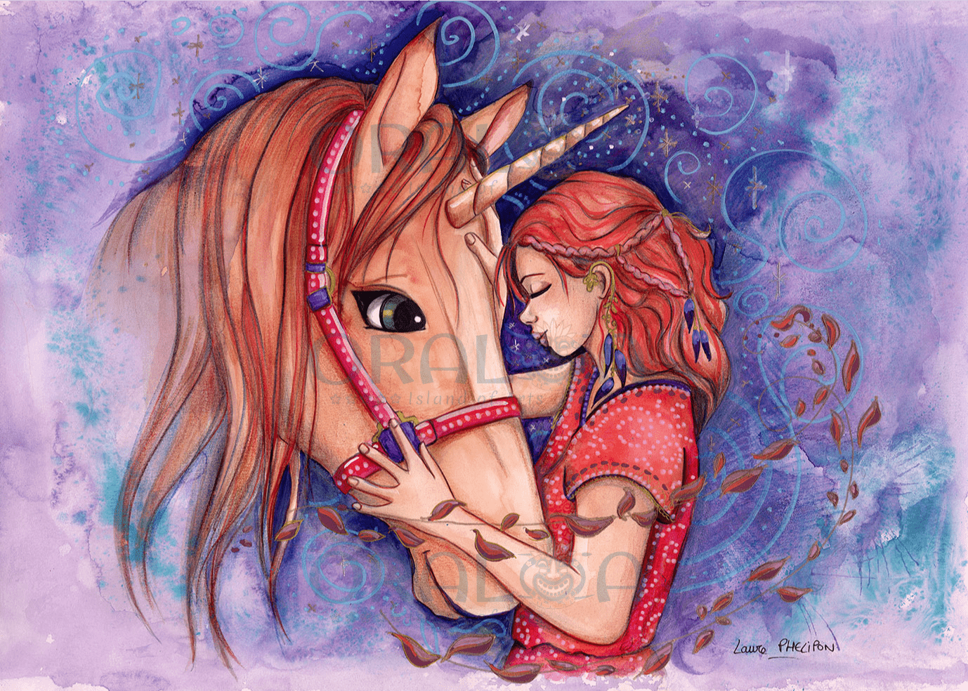 hug and unicorn