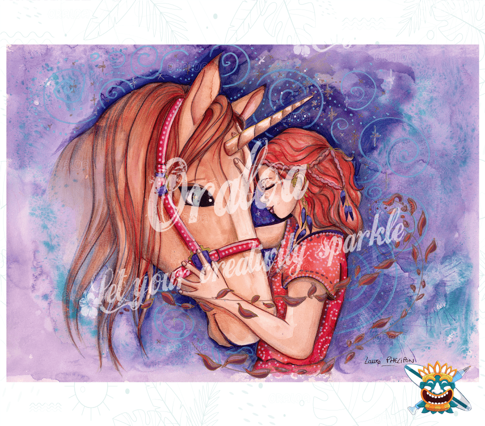 hug and unicorn