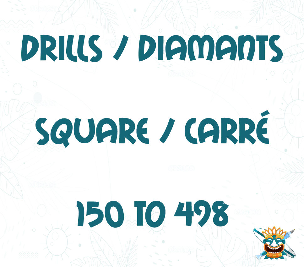 Diamants carrés 150 à 498