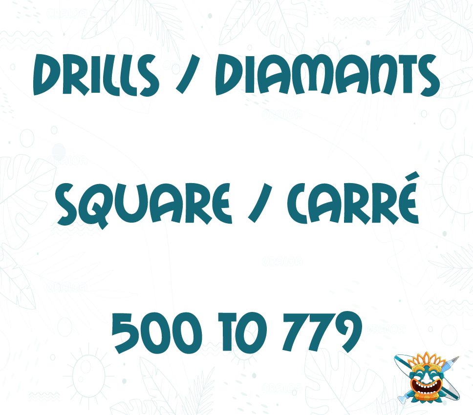 Quadratische Diamanten 500 bis 779