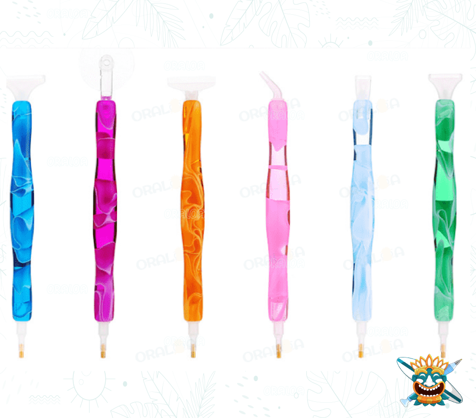 Crystal pen for Diamond Painting with colored multiplacers