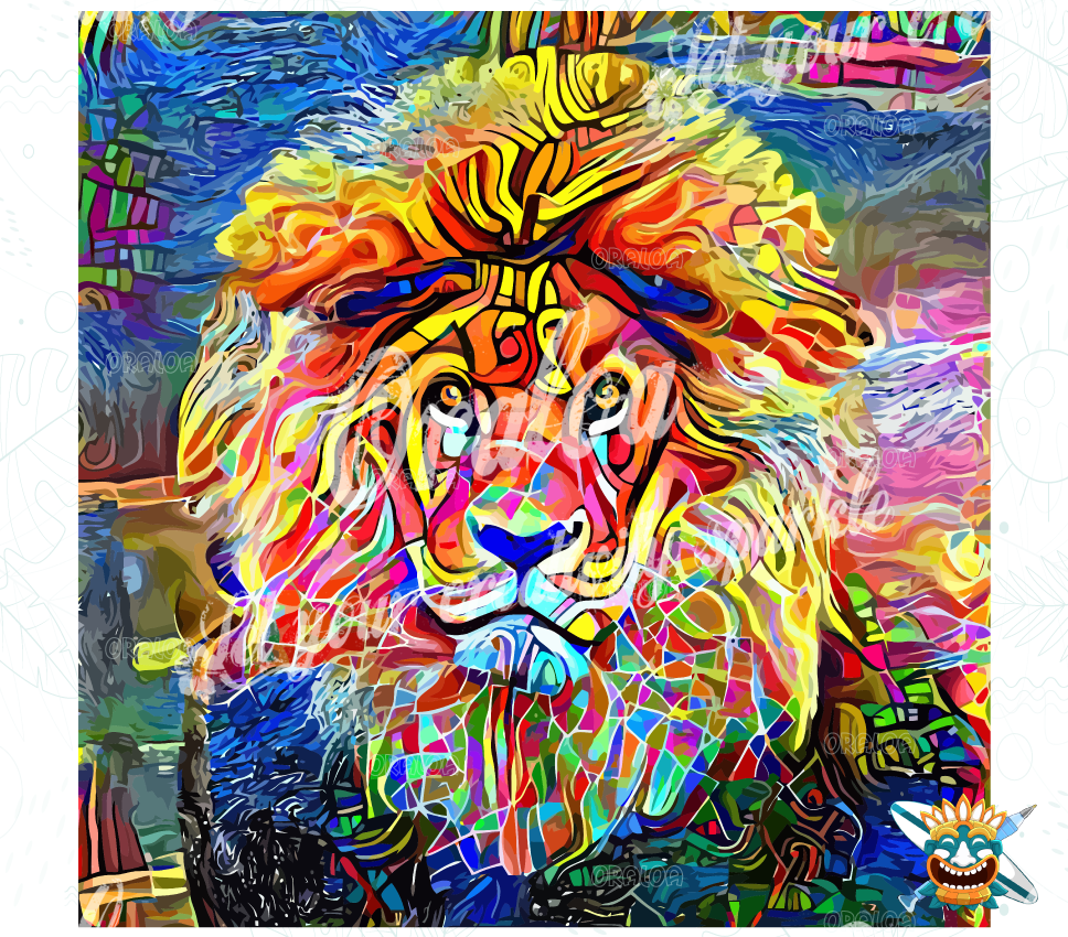 Löwe und Farben
